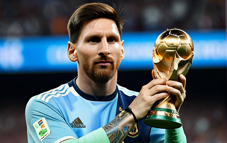 리오넬 메시 축구 커리어 - **Image:** A heartwarming scene of Lionel Messi, fully clothed, surrounded by smiling children. He i...