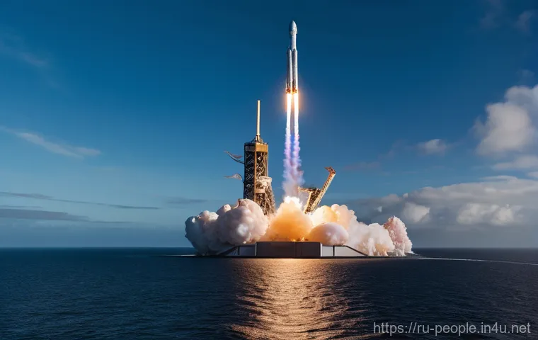 엘론 머스크 스페이스X 혁신 - **Reusable Rocket Landing: Dawn of a New Era**
    A highly detailed, photorealistic wide-angle shot...